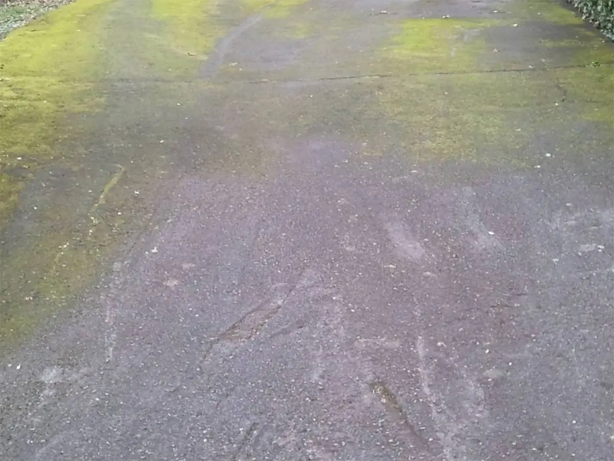 Asphalt — before pressure washing