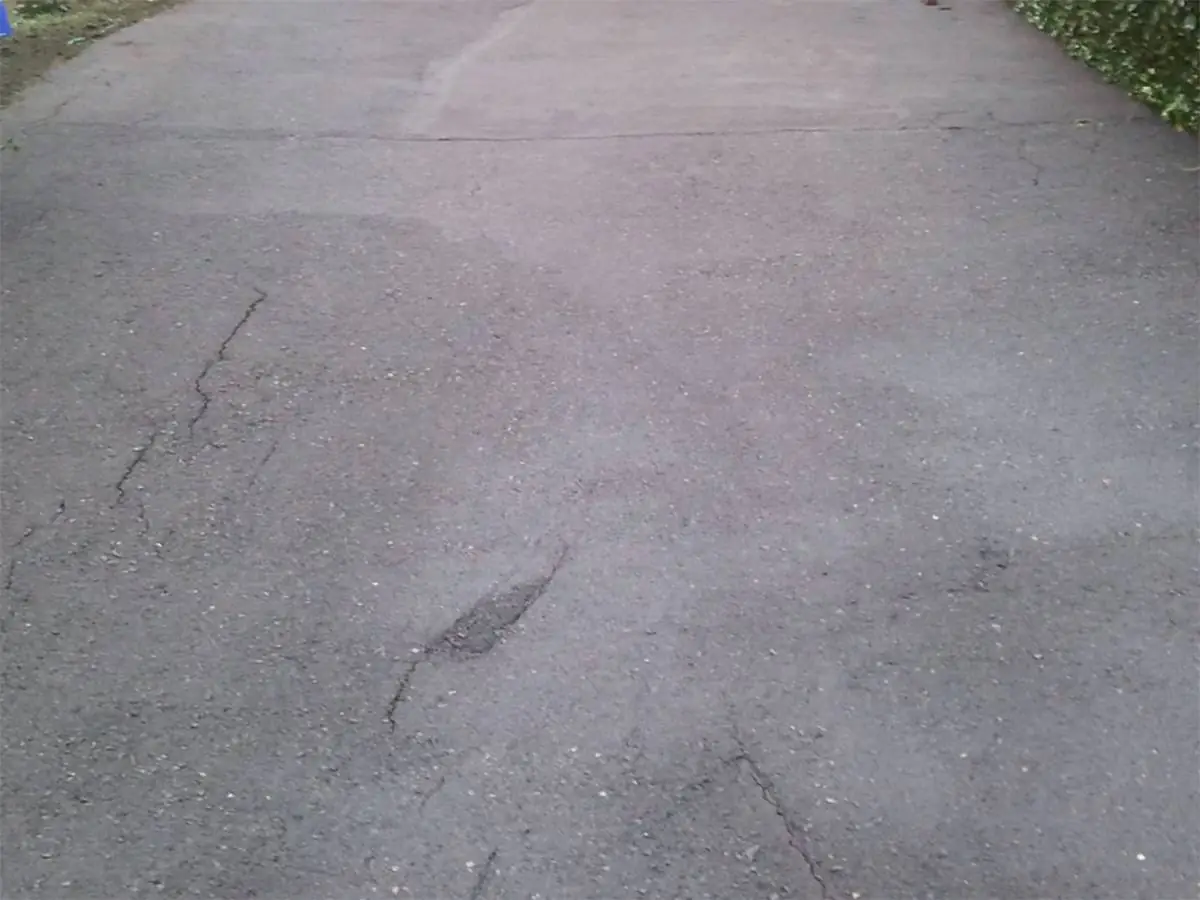 Asphalt — after pressure washing