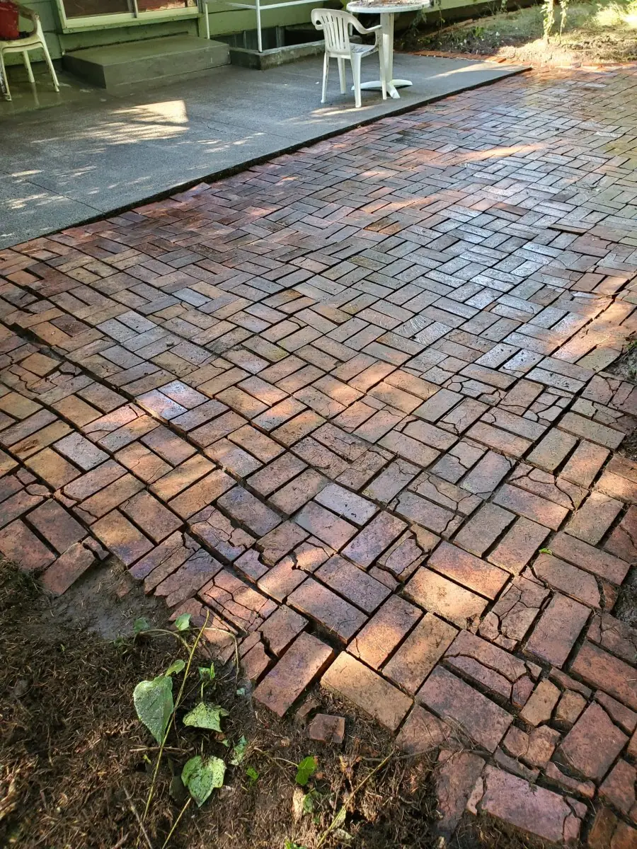 Bricks — after pressure washing