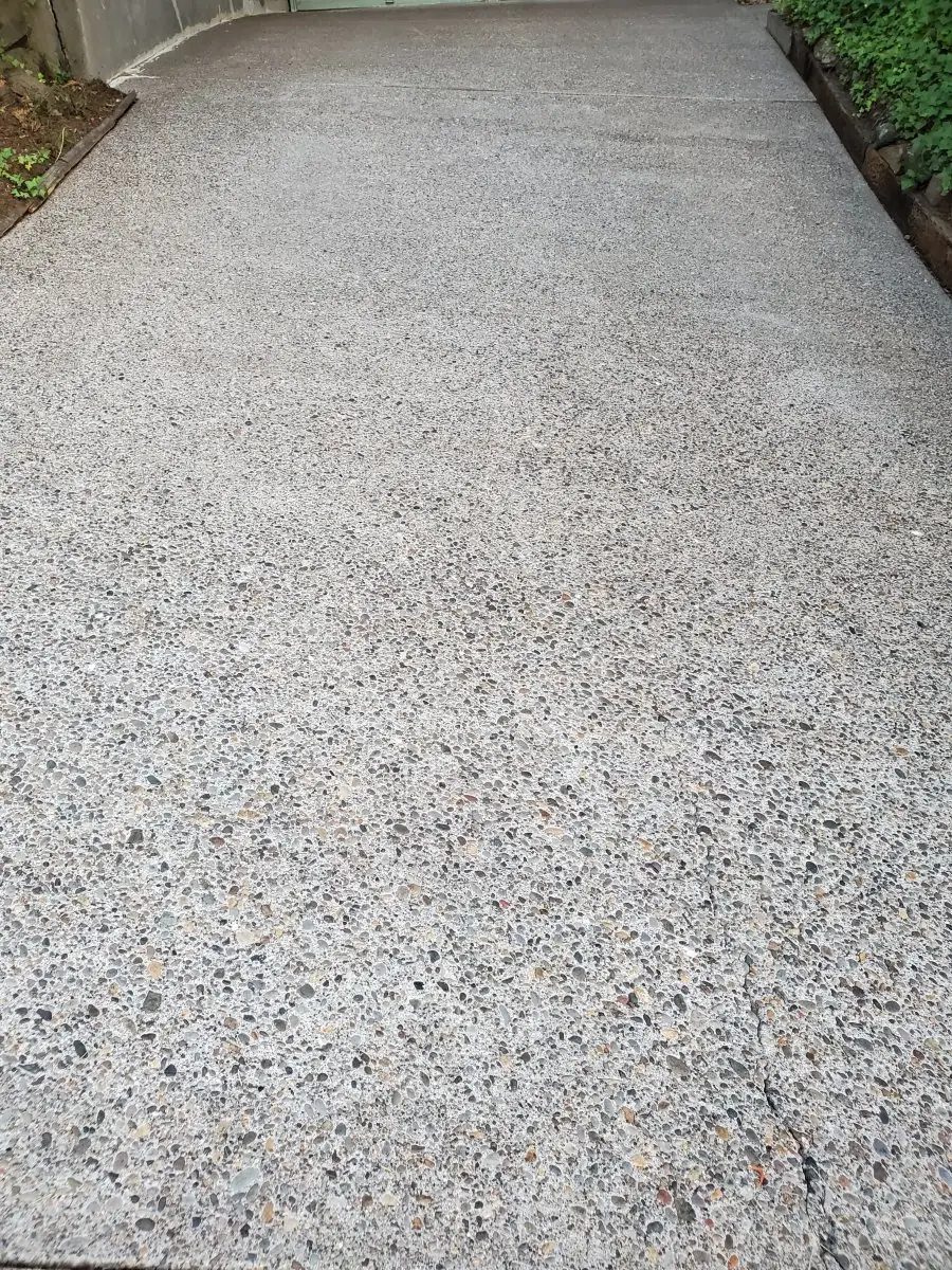 Driveway — after pressure washing