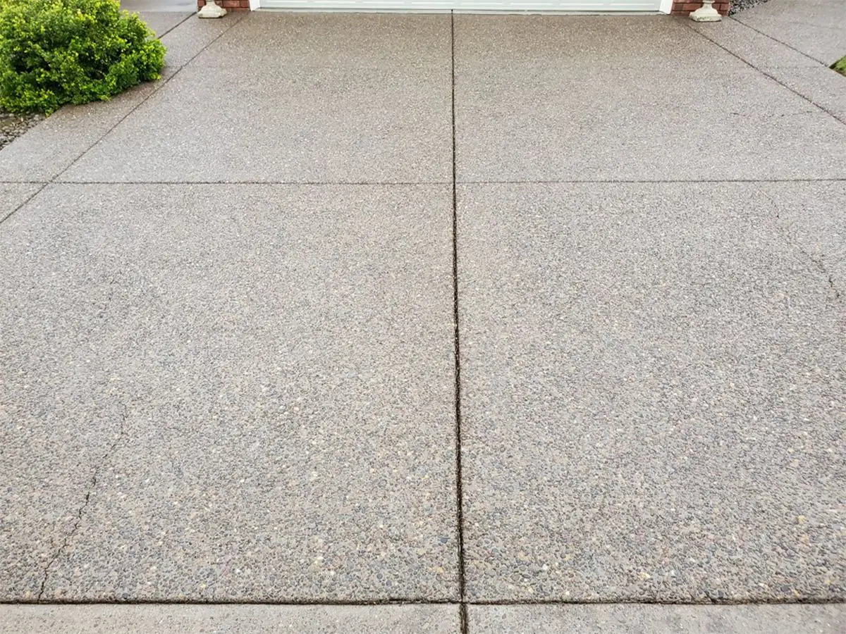 Driveway — after pressure washing