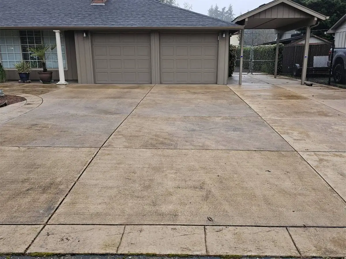 Driveway — before pressure washing
