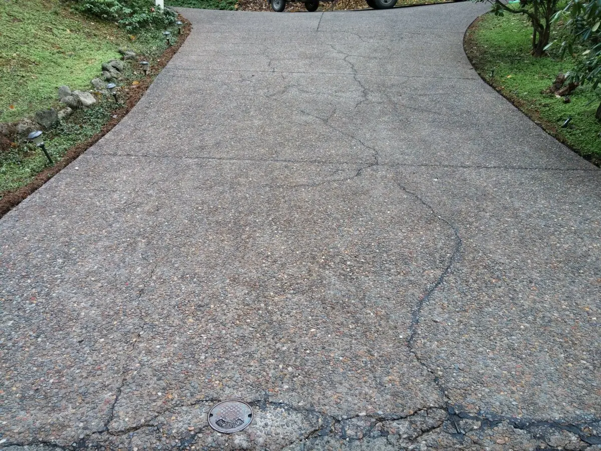 Driveway — after pressure washing
