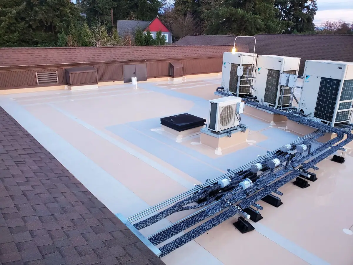 Rubber Roof — after pressure washing