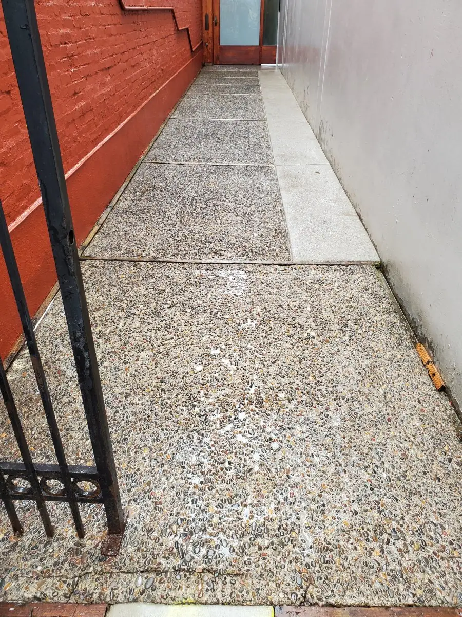 Sidewalk — after pressure washing
