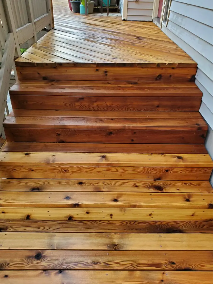 Stairway — after pressure washing