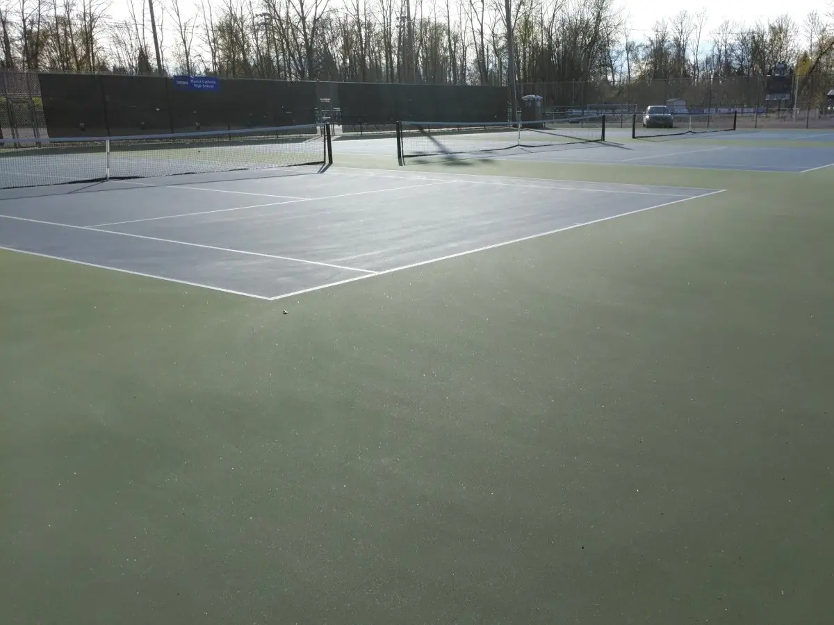 Tennis Court — after pressure washing